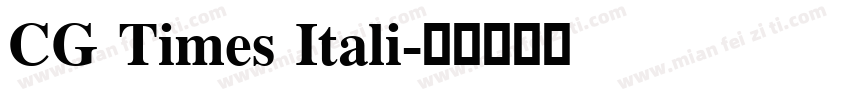 CG Times Itali字体转换